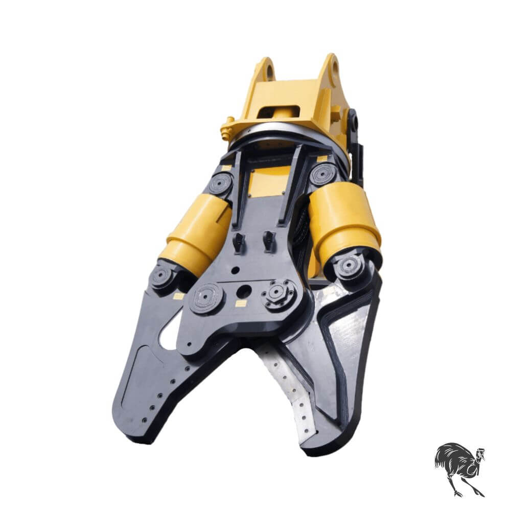 Excavator Attachment Rotating Multiprocessor Shear Jaw