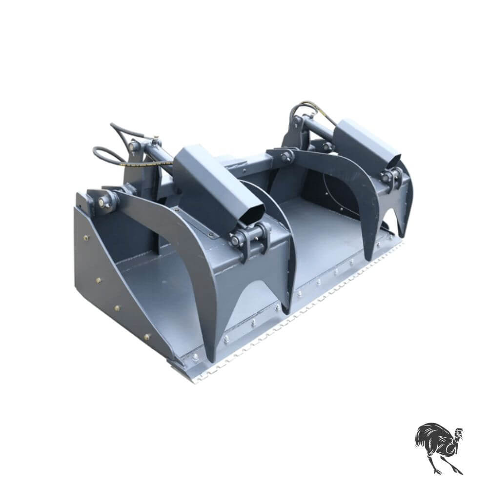 Skid Steer Attachment Heavy Duty Dual Cylinder Grab Bucket