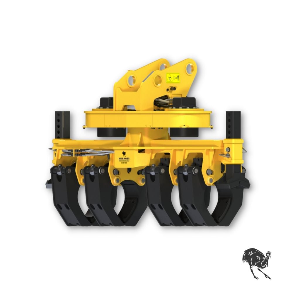Excavator Attachment Rotating Pipe Handler