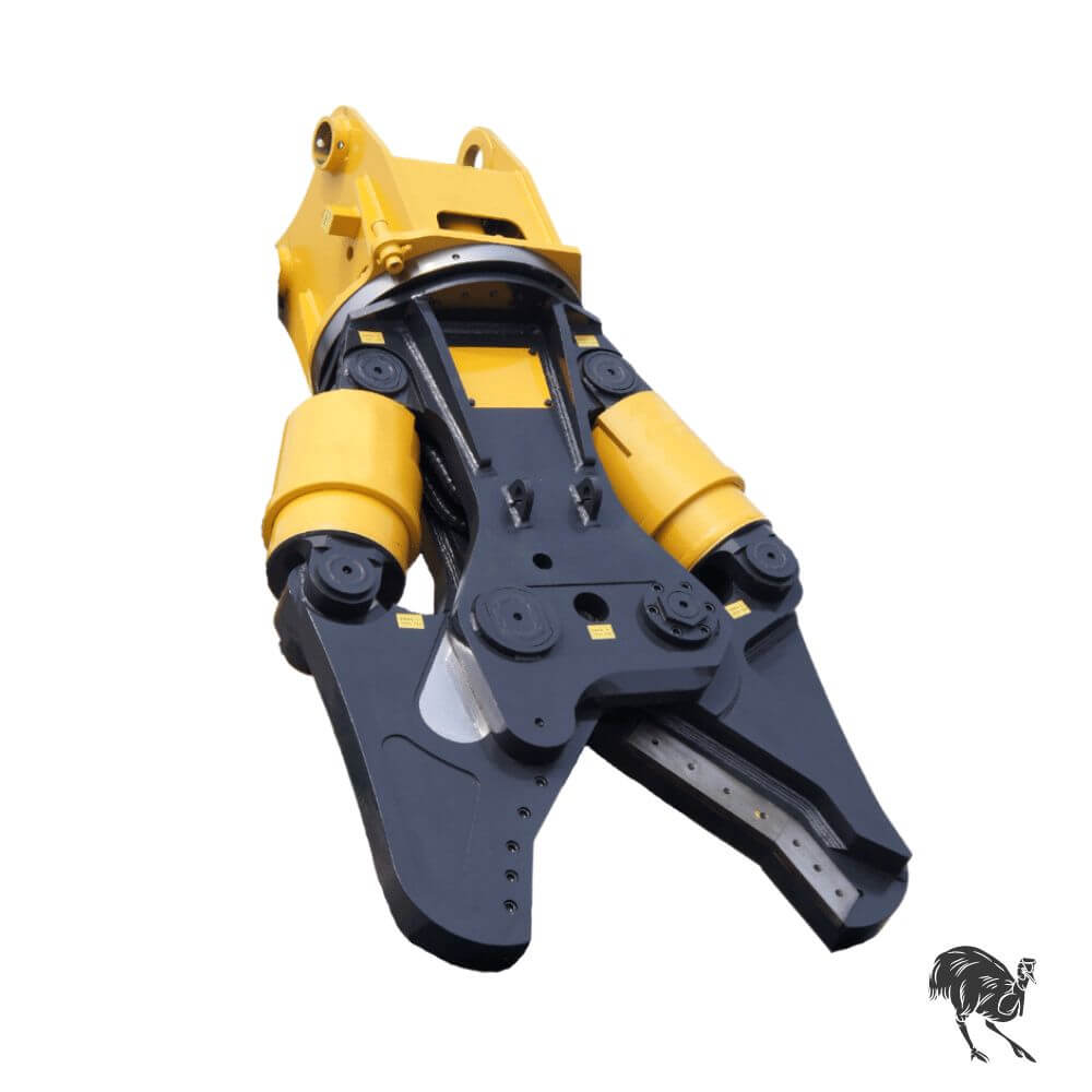 Excavator Attachment Rotating Multiprocessor Shear Jaw