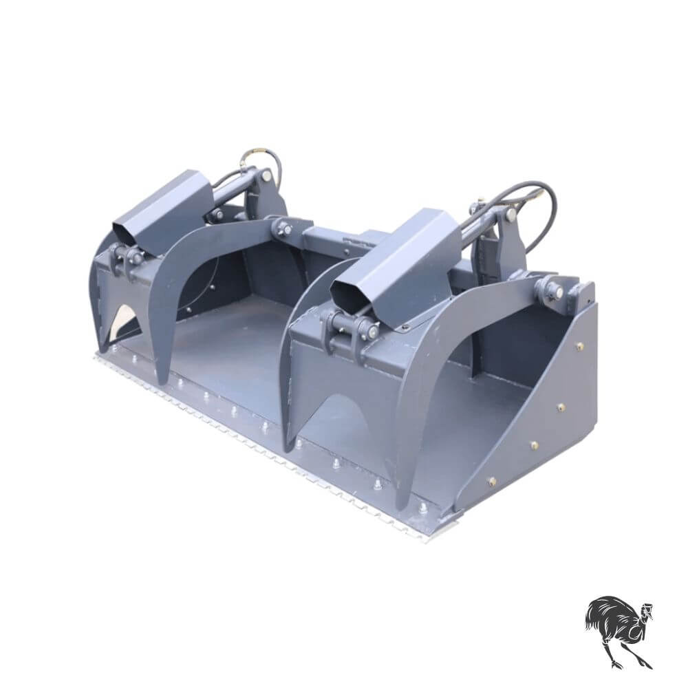 Skid Steer Attachment Heavy Duty Dual Cylinder Grab Bucket