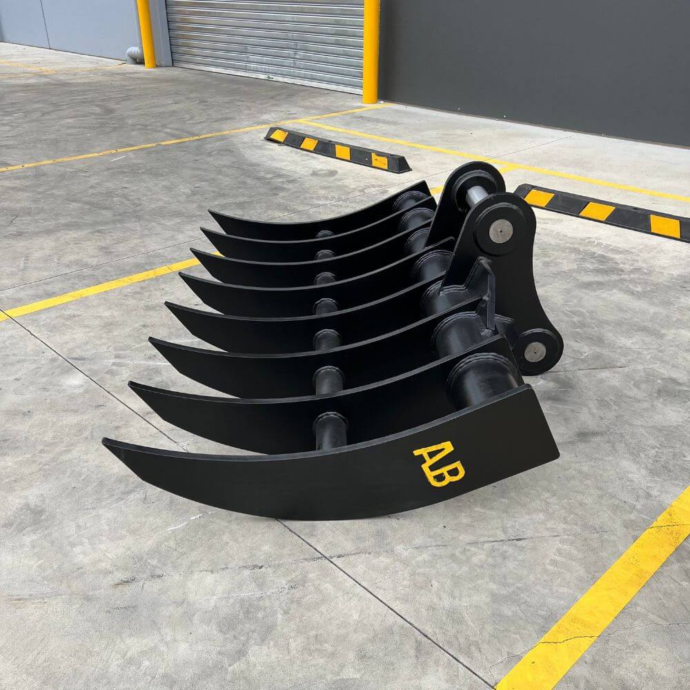 Excavator Attachment Heavy Duty Stick Rake