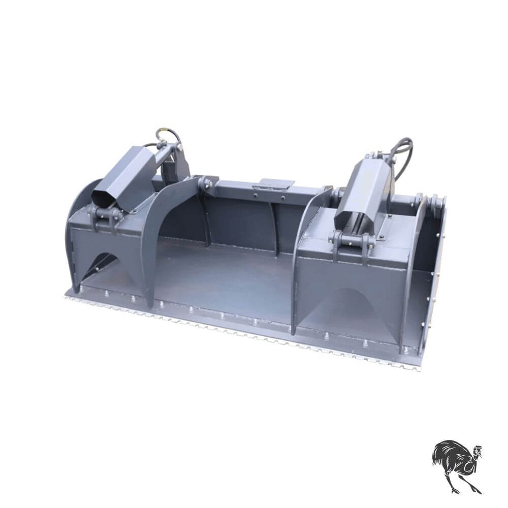 Skid Steer Attachment Heavy Duty Dual Cylinder Grab Bucket