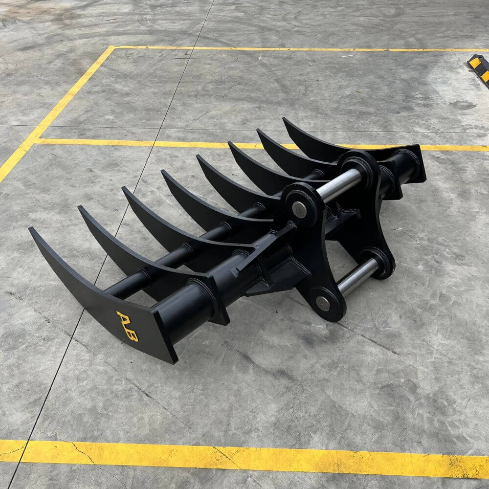 Excavator Attachment Heavy Duty Stick Rake