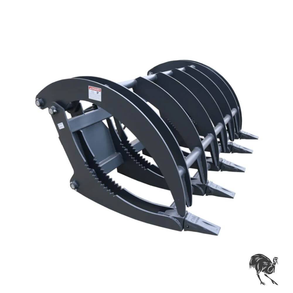 Skid Steer Attachment Heavy Duty Dual Cylinder Claw Grab