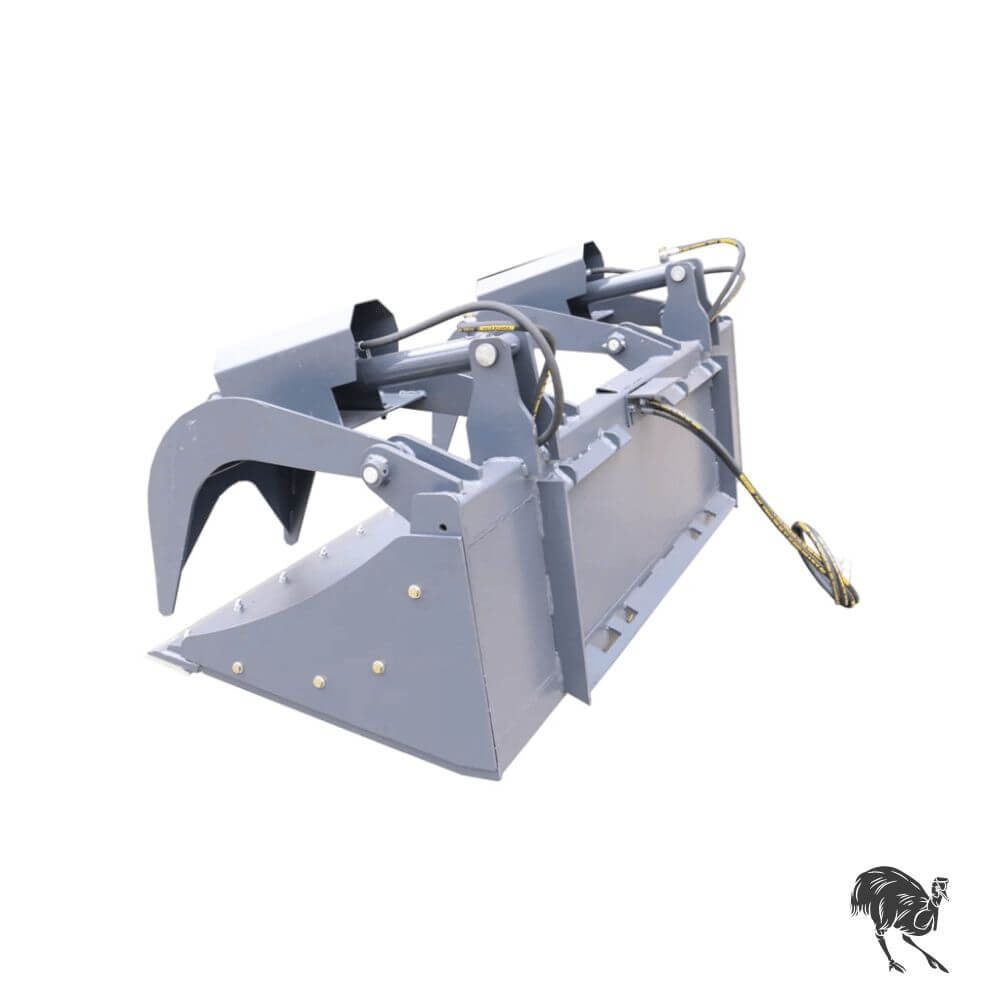 Skid Steer Attachment Heavy Duty Dual Cylinder Grab Bucket