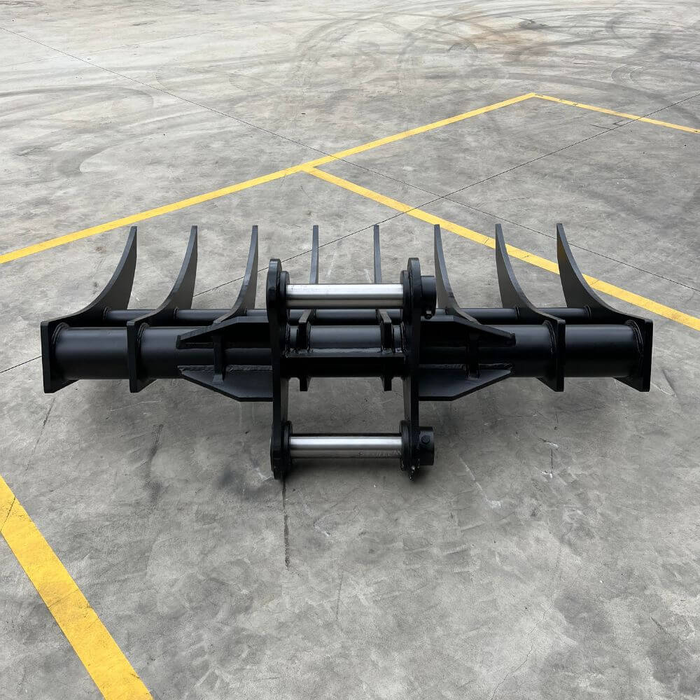 Excavator Attachment Heavy Duty Stick Rake