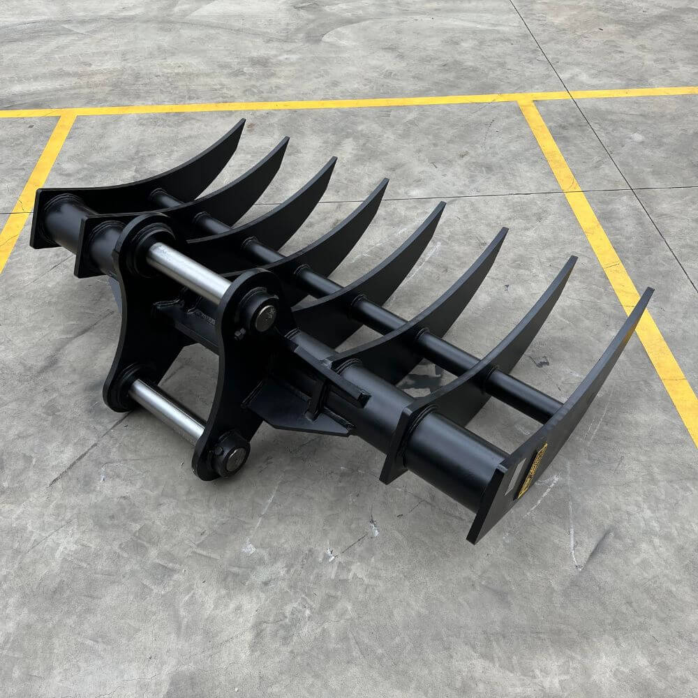 Excavator Attachment Heavy Duty Stick Rake
